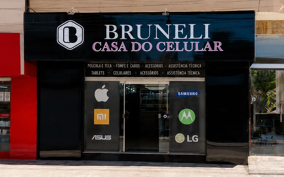 Fachada oficial da loja Bruneli Casa do Celular em Itaipava, Itapemirim