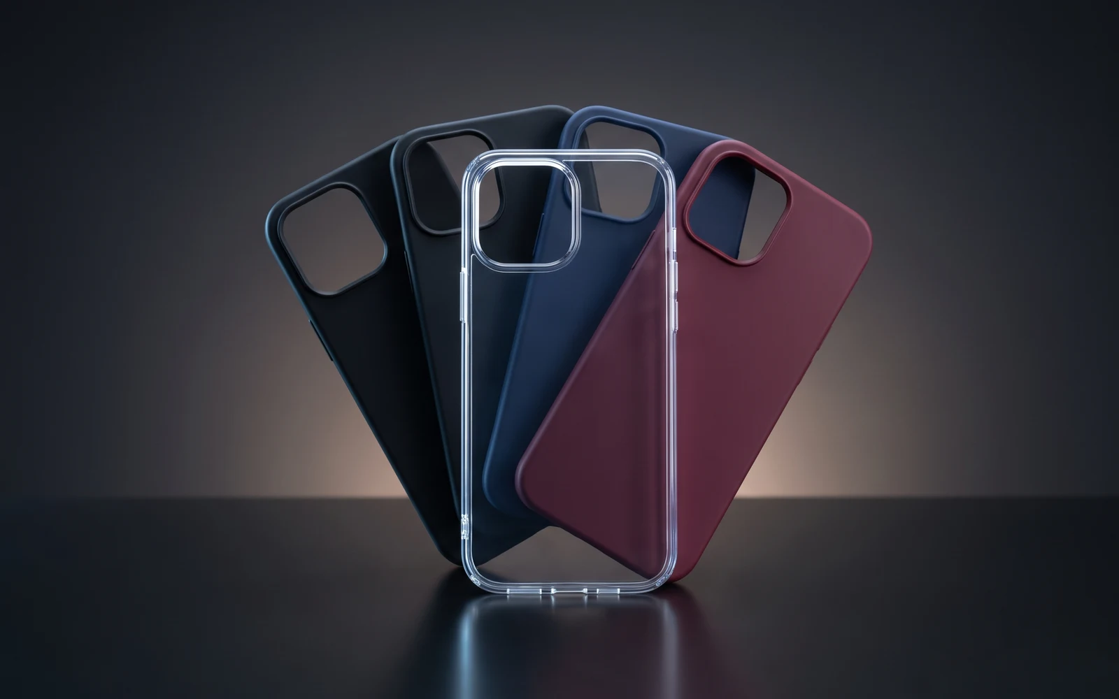 Capas de proteção para iPhone Pro em diversas cores, da linha de acessórios da Bruneli